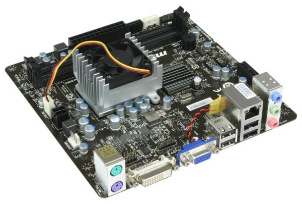 Материнская плата  с процессором MSI C847IS-P33, Celeron 847 1.1, iNM70, 2DIMM DDR3 1333, PCI-Ex1, DVI/VGA, SATAIII, звук 7.1, 4*USB2.0, LAN1Gb, Mini-ITX