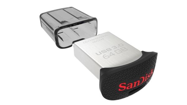 Флэш-накопитель USB3.0  64GB SanDisk CZ43 Ultra Fit SDCZ43-064G-G46, черный, компактный, стильный дизайн