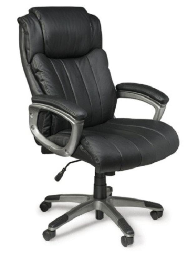 Кресло Brabix Meridian EX-501, черный, кожа, механизм качания TG, эргономичное, подлокотники закругленные с мягкими накладками, крестовина-пластик, регулировка высоты сидения-газлифт, до 120кг