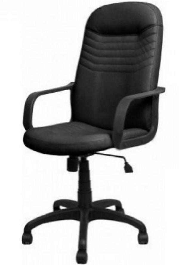 Кресло AMF Стар, черный, кожзаменитель скаден, механизм качания TG, эргономичное, закругленные подлокотники, крестовина-пластик, регулировка высоты сиденья - газлифт, до 90кг