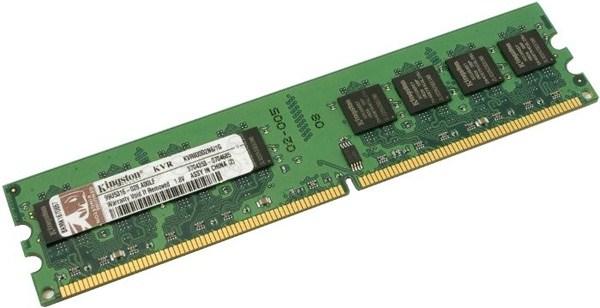 Оперативная память DIMM DDR2 1GB,  800МГц (PC6400) Kingston KVR800D2N6/1G, 1.8В, retail