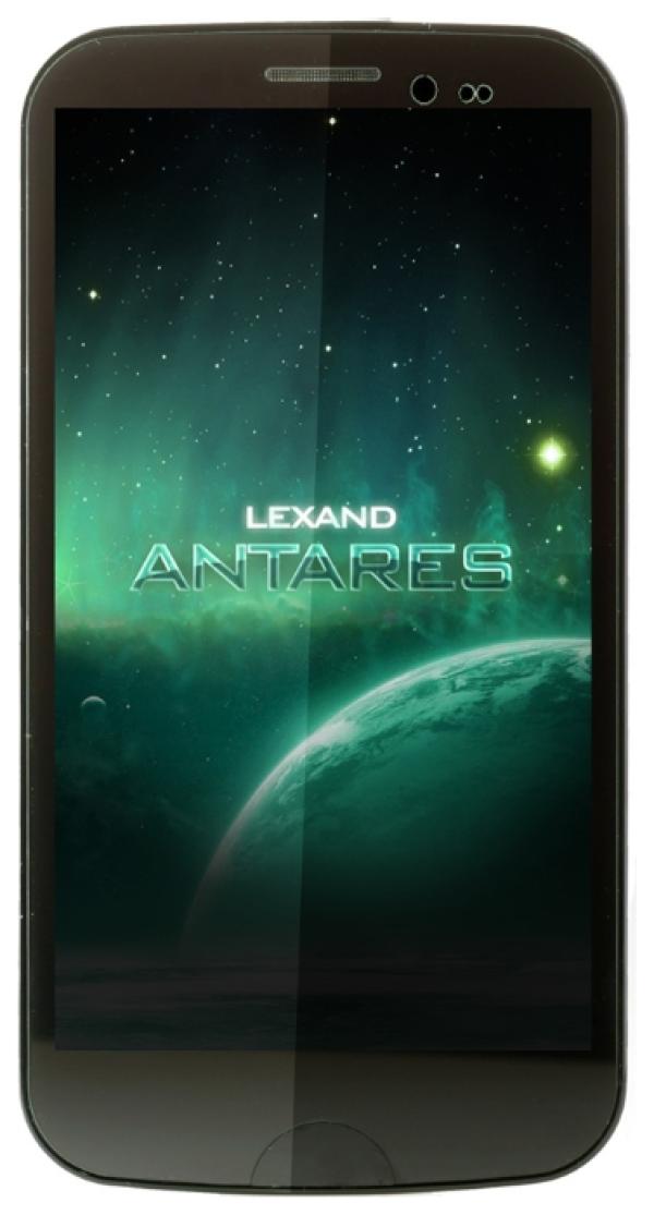Смартфон 2*sim Lexand Antares (S6A1), 4*1.2ГГц, 4GB, 5.7" 1280*720, SD-micro, GSM/3G, GPS, BT, WiFi, G-sensor, радио, 2 камеры 8/1.3Мпикс, Android 4.2  черный