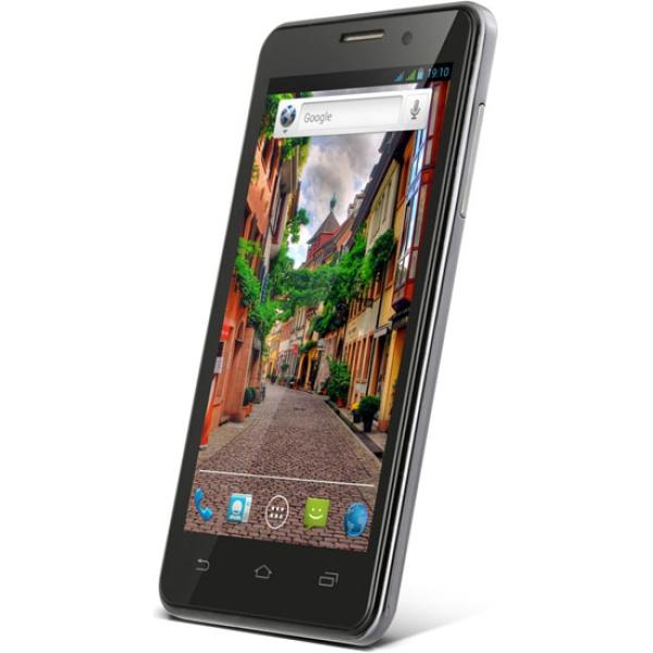 Смартфон 2*sim Iconbit mercury X, 2*1ГГц, 4GB, 4.5" 1280*720, SD-micro, GSM/3G, GPS, BT, WiFi, G-sensor, радио, 2 камеры 8/2Мпикс, Android 4.1, 68*129*9мм 121г, черный