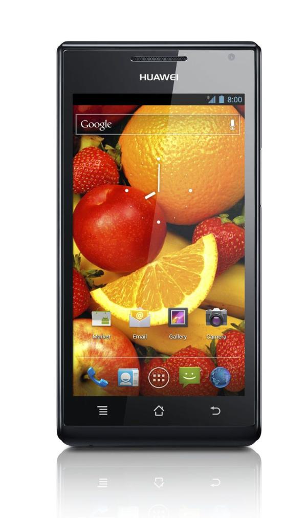 Смартфон Huawei Ascend P1, 2*1.5ГГц, 4GB, 4.3" 960*540, SD-micro, GSM/3G, GPS, BT, WiFi, G-sensor, радио, 2 камеры 8/0.3Мпикс, Android 4.0, 65*129*8мм 110г, 320ч/ 7ч, белый