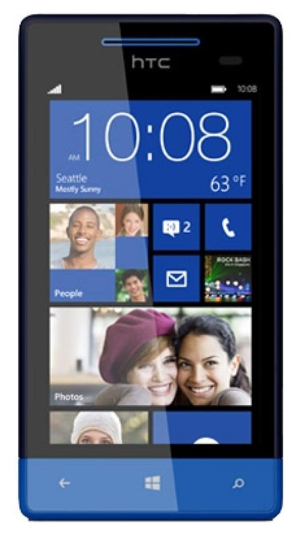 Смартфон HTC Windows Phone 8s, 2*1ГГц, 4GB, 4" 800*480, GSM/3G, GPS, BT, WiFi, G-sensor, 5Мпикс, Windows Phone OS 8, 63*121*10мм 113г, синий