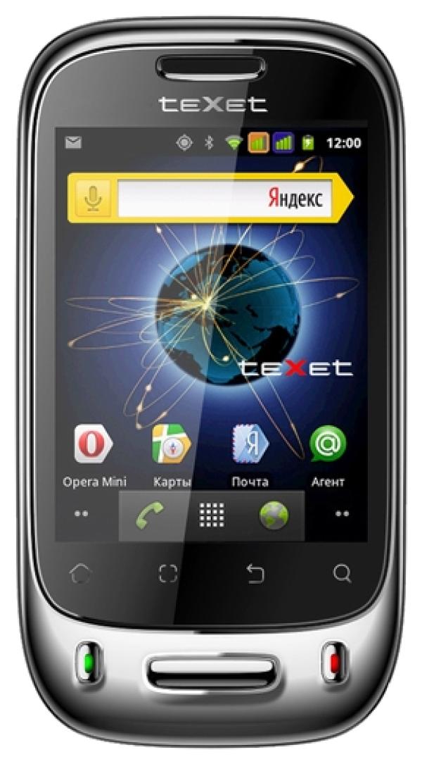 Смартфон 2*sim teXet TM-3000, 1*416МГц, 3" 320*240, SD-micro, GSM, GPS, BT, WiFi, G-sensor, радио, камера 2Мпикс, Android 2.2, 58*108*16мм 102г, черный