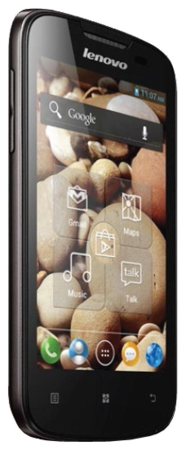 Смартфон 2*sim Lenovo A690, 1*1ГГц, 4GB, 4" 800*480, SD-micro, GSM/3G, GPS, BT, WiFi, G-sensor, радио, 3.2Мпикс, Android 2.3, 65*124*11мм 135г, 168/14ч, черный