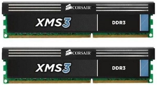 Оперативная память DIMM DDR3  8GB (2*4GB), 2000МГц (PC16000) Corsair XMS3 CMX8GX3M2A2000C9, CL 9-10-9-27, радиатор, retail, черный