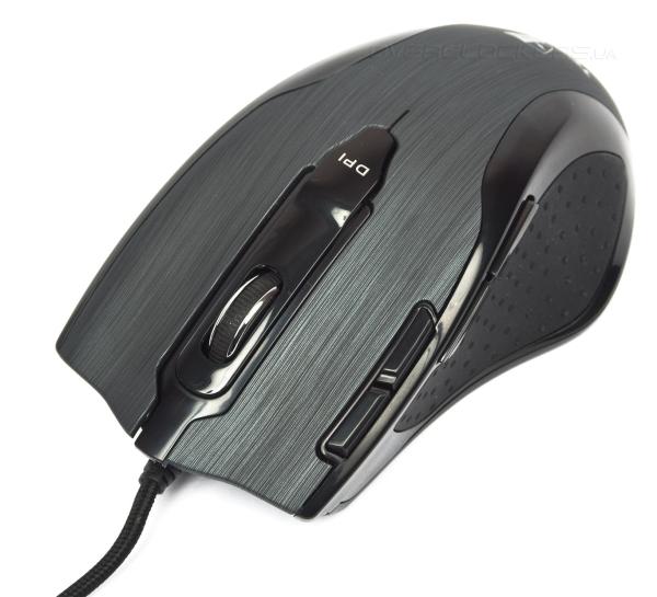 Мышь лазерная Tesoro Shrike, USB, 128КБ, 8 кнопок, колесо, 5600dpi, программируемая, регулировка веса, черный