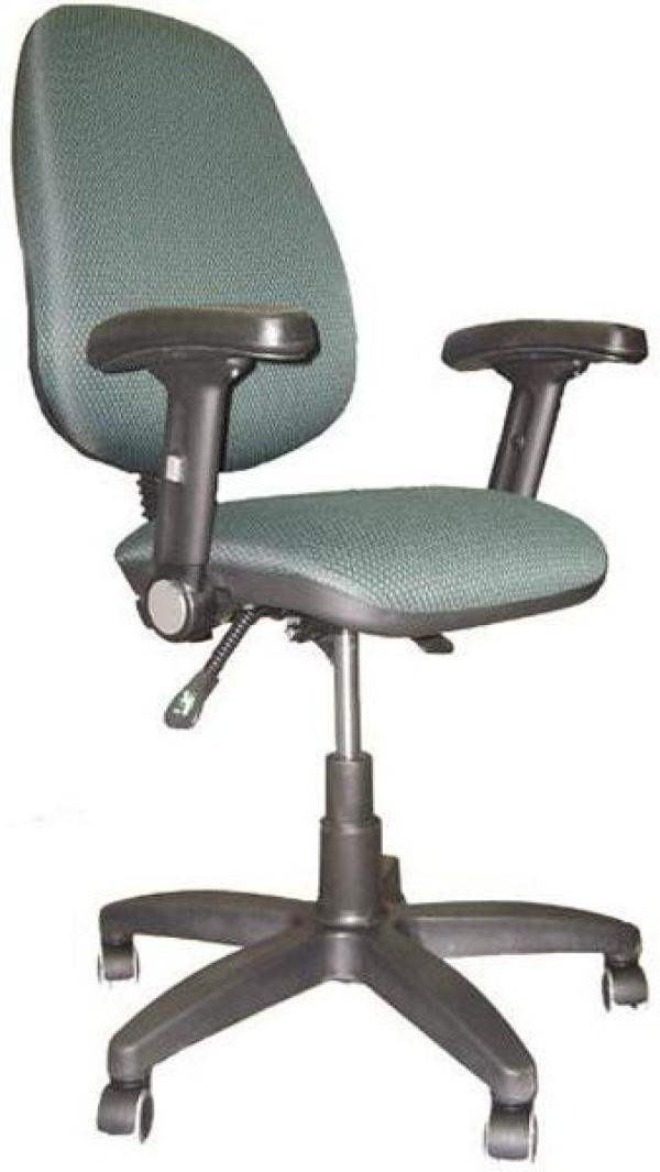 Кресло Chairman Антей JP 15-4, черно-зеленый, механизм качания ASIN, Т-образные подлокотники, крестовина-пластик, регулировка высоты сиденья - газлифт, до 100кг