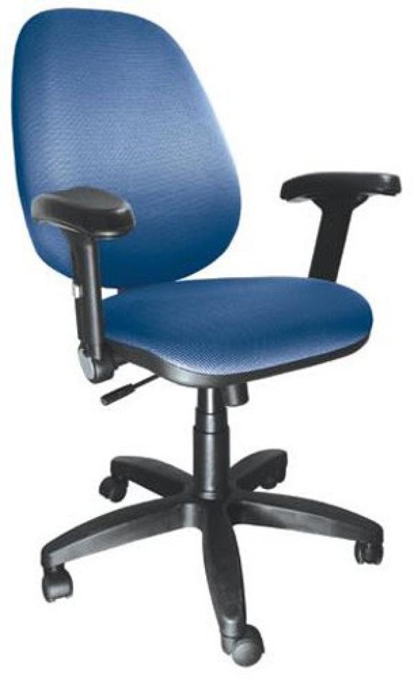 Кресло Chairman Антей JP 15-5, черно-синий, механизм качания ASIN, Т-образные подлокотники, крестовина-пластик, регулировка высоты сиденья - газлифт, до 100кг