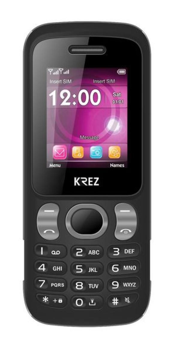 Мобильный телефон 2*SIM KREZ PL104B V DUO, GSM900/1800, 1.8" 160*128, камера 0.3Мпикс, SD-micro/SDHC-micro, BT, MP3 плеер, фонарь, черный