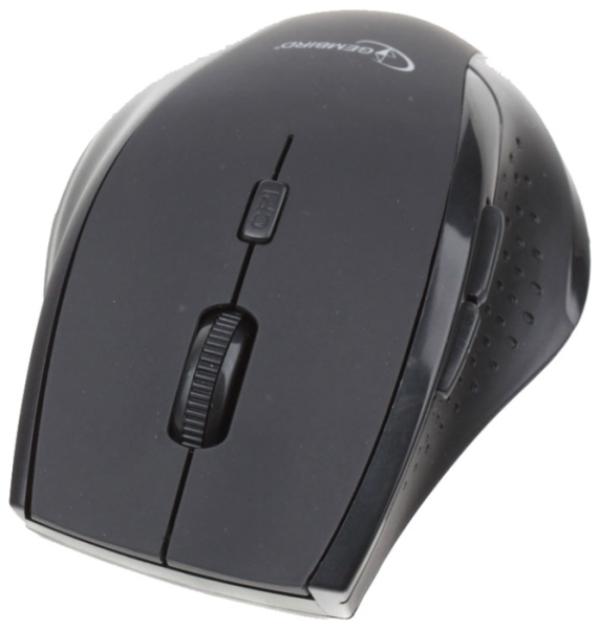 Мышь беспроводная оптическая Gembird MUSW-006, USB, 5 кнопок, колесо, FM, 1200dpi, черный