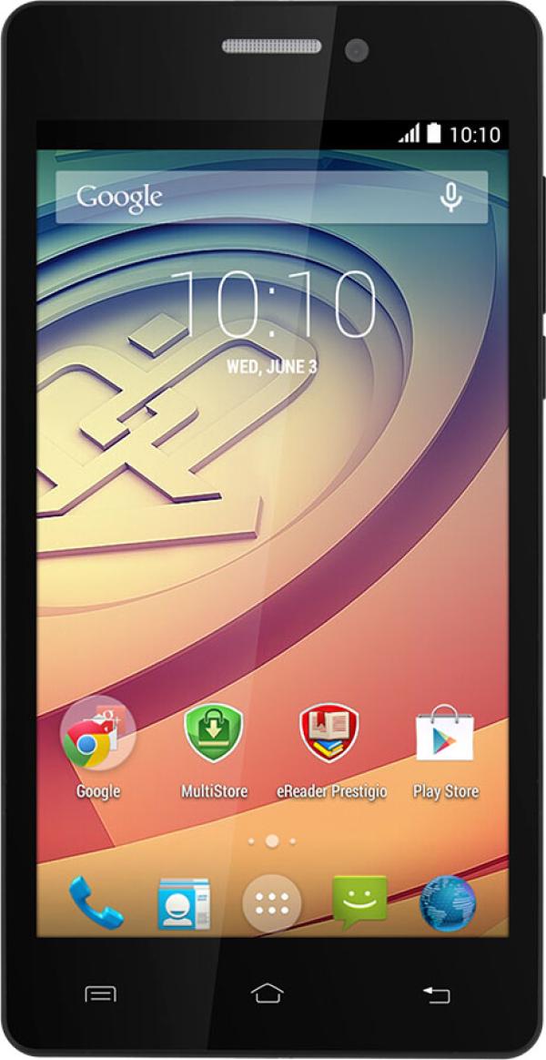 Смартфон 2*sim Prestigio Multiphone Wize C3 (PSP3503), 4*1.2ГГц, 5" 854*480, SD-micro, GSM/3G, GPS, BT, WiFi, G-sensor, 2 камеры 2/0.3Мпикс, Android 4.4, 73.6*144*9.9мм 171г, серый