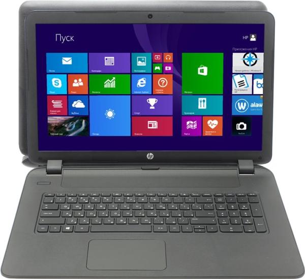 Ноутбук 17" HP 17-p004ur (N1J21E), E1-6010 1.35 4GB 500GB 1600*900 Radeon R2 DVD-RW 2*USB2.0/USB3.0 LAN WiFi BT HDMI камера SD 2.9кг W8 черный