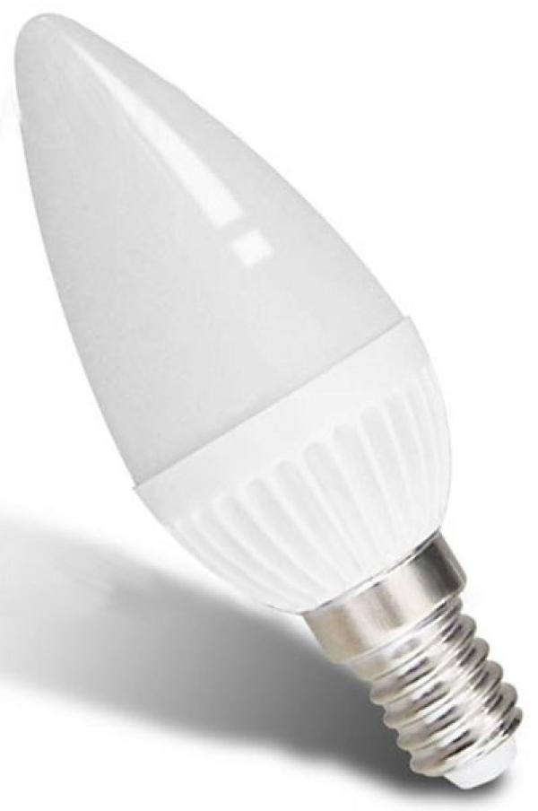 Лампа E14 светодиодная белая MaySun Свеча CD-4.5W-E14, 4.5/25Вт, теплый белый, 220В, 280Лм, 50000ч, свеча, 35/95мм