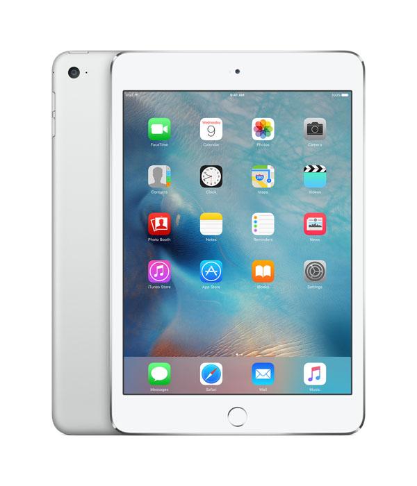 Планшет  7.9" Apple iPad mini 4 (MK6K2RU/A), 2048*1536, A8 1.4ГГц, 16GB, BT, WiFi, 2 камеры 8/1.2Мпикс, 134.8*203.2*6.1мм 299г, 9ч, серебристый