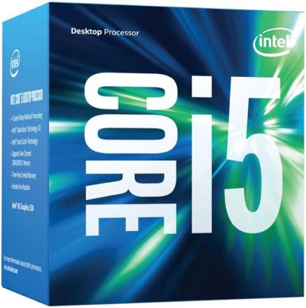 Процессор S1151 Intel Core i5-6400 2.7ГГц, 4*256KB+6MB, 8ГТ/с, Skylake 0.014мкм, Quad Core, видео 1150МГц, 65Вт, BOX