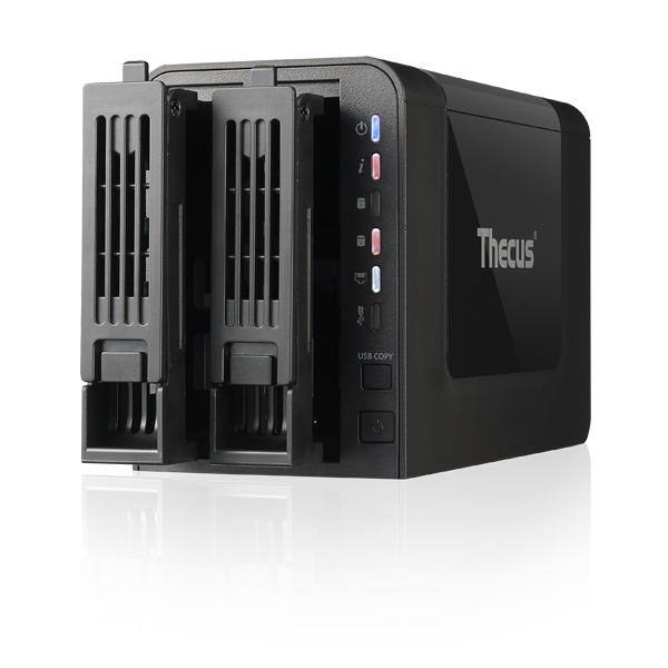 Сетевое устройство хранения данных Thecus N2310, 2*3.5" НЖМД SATAII RAID 0 1, LAN1Gb, USB3.0, AMCC APM 800МГц, 512MB, сервер iSCSI/ADS/FTP/Torrent/UPnP, Windows/Mac