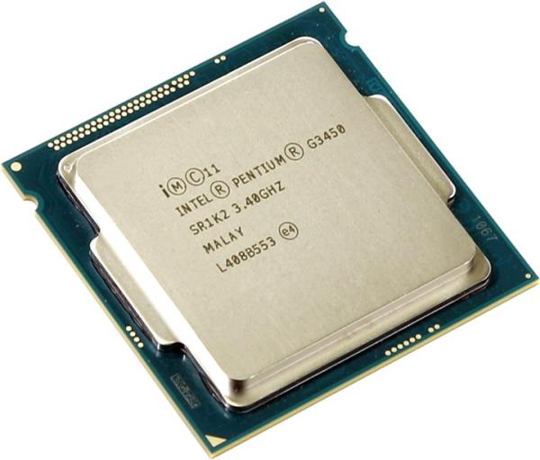 Процессор S1150 Intel Pentium Dual-Core G3450 3.4ГГц, 2*256KB+3MB, 5ГТ/с, Haswell 0.022мкм, Dual Core, видео 350МГц, 53Вт