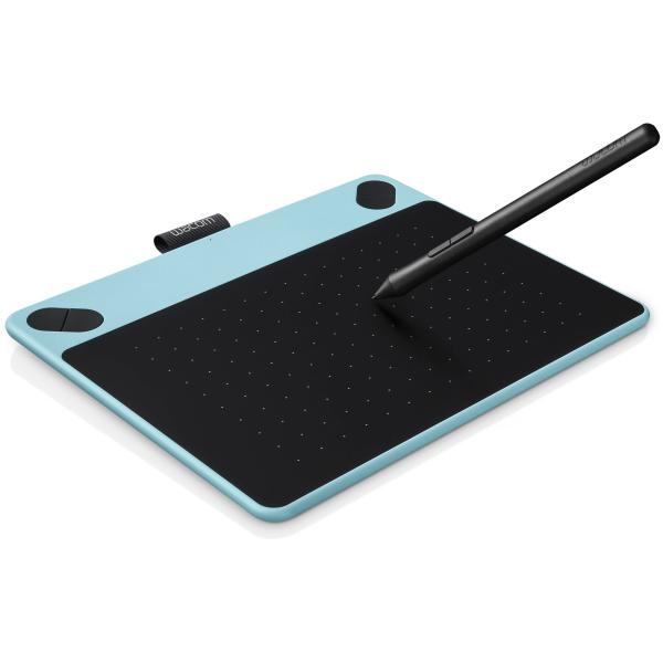 Планшет Wacom Intuos Draw Blue Pen S (CTL-490DB-N), USB, 6*3.7"/15*9см, 2540lpi, USB, 4 кнопки, беспроводное перо: чувствительность 1024 уровня