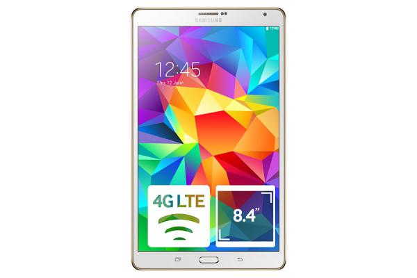 Планшет  8.4" Samsung Galaxy Tab S (SM-T705), 2560*1600, ARM 1.9ГГц, 16GB, 4G/3G, GPS, BT, WiFi, 2 камеры 8/2.1Мпикс, Android 4.4, 213*126*6.6мм 298г, серый