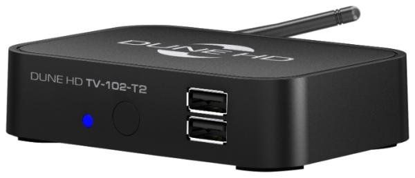 Медиа проигрыватель Dune HD TV-102W-T2, Sigma Designs 8674/8675, LAN, WiFi, 2*USB2.0, SPDIF (Coaxial), DVB-T2 тюнер, ПДУ