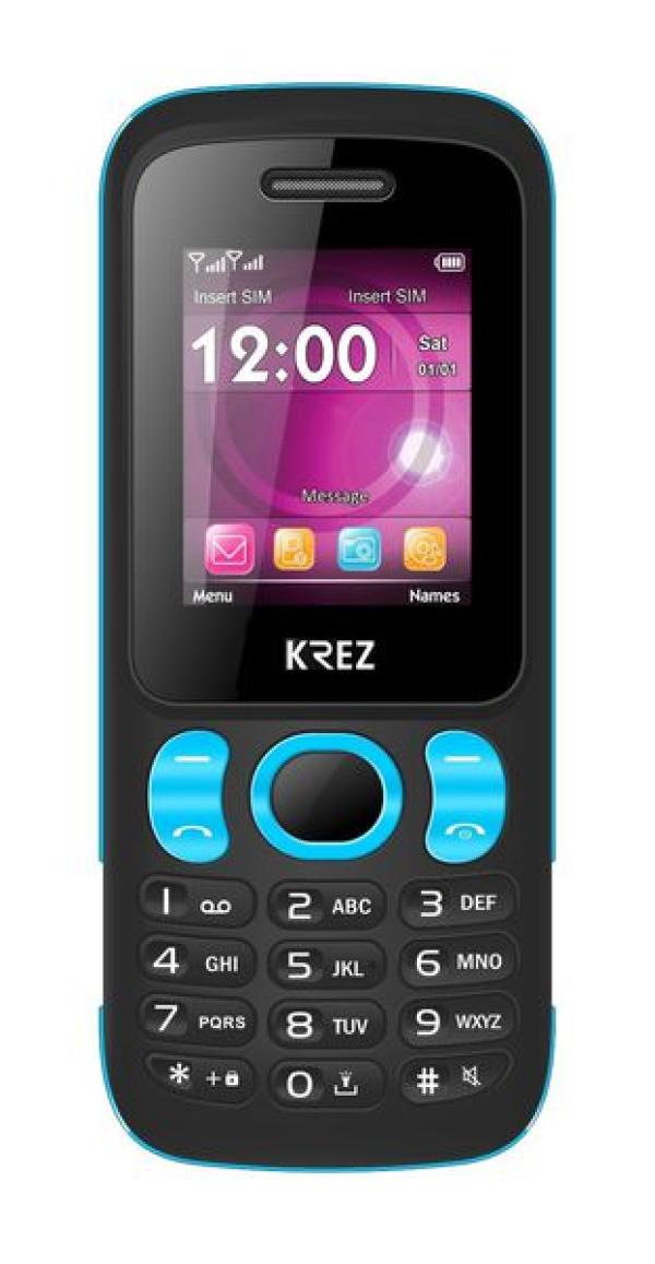 Мобильный телефон 2*SIM KREZ PL104BL DUO, GSM900/1800, 1.8" 160*128, камера 0.3Мпикс, SD-micro/SDHC-micro, BT, MP3 плеер, фонарь, черный-синий????