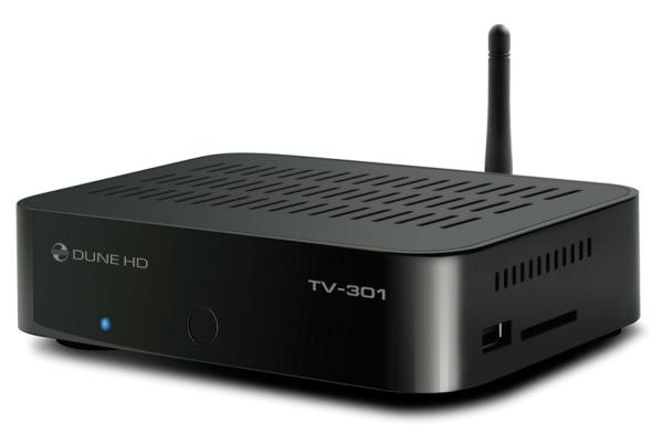 Медиа проигрыватель Dune HD TV-301AW, Sigma Designs 8671, LAN, WiFi, КОРЗИНА для НЖМД 2.5" SATA-hot swap, 2USB2.0/USB3.0, SPDIF (оптический), SD, Torrent, ПДУ