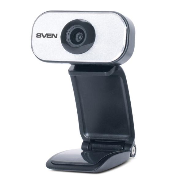 Видеокамера USB2.0 Sven IC-990 HD, 1920*1080, до 30fps, крепление на монитор, встр. микрофон, черный-белый