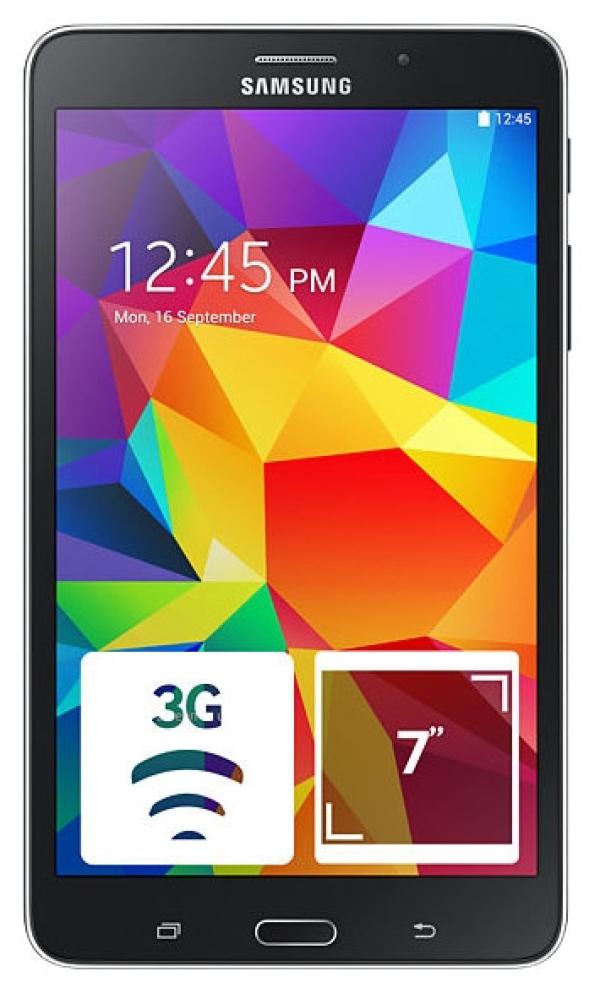 Планшет  7" Samsung Galaxy Tab 4 (SM-T231NYKASER), 1280*800, Samsung 1.2ГГц, 8GB, 3G, GPS, BT, WiFi, SD-micro, 2 камеры 3/1.3Мпикс, Android 4.2, 107*186*9мм 281г, 10ч, черный