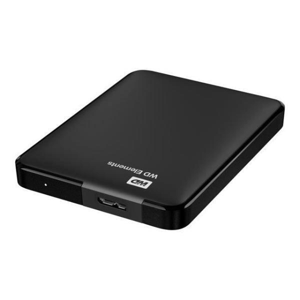 Жесткий диск внешний 2.5" USB3.0   500GB WD Elements Portable WDBUZG5000ABK-EESN, 5400rpm, microUSB B, компактный, черный