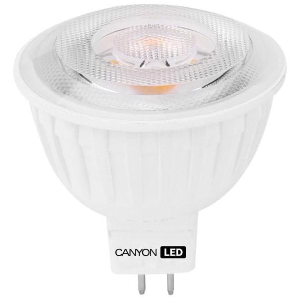 Лампа GU5.3 светодиодная белая Canyon LED MRGU53/5W230VW60, 4.8/35Вт, теплый белый, 2700К, 220В, 300Лм, 50000ч, матовый, 50/54мм