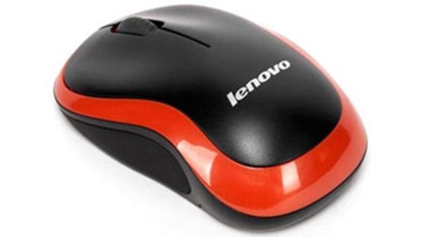 Мышь беспроводная лазерная Lenovo N1901, USB, 3 кнопки, колесо, FM, 1000dpi, черный-оранжевый, 888016173