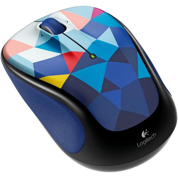Мышь беспроводная оптическая Logitech М238 Blue Facets, USB, 3 кнопки, колесо, FM 10м, 1000dpi, 1*AA, для ноутбука, разноцветный, 910-004479