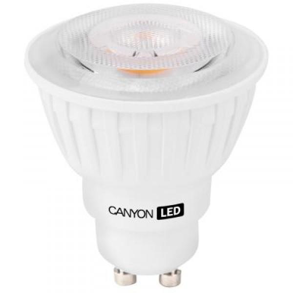 Лампа GU10 светодиодная белая Canyon LED MRGU10/8W230VW60, 7.5/50Вт, теплый белый, 2700К, 220В, 540Лм, 50000ч, матовый, 50/57мм