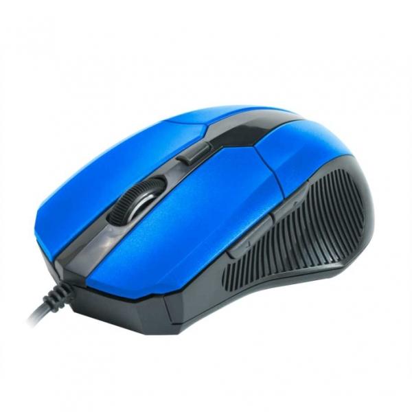 Мышь оптическая CBR CM-301 Blue, USB, 5 кнопок, колесо, 2400/1600/1200/800dpi, для ноутбука, черный-синий