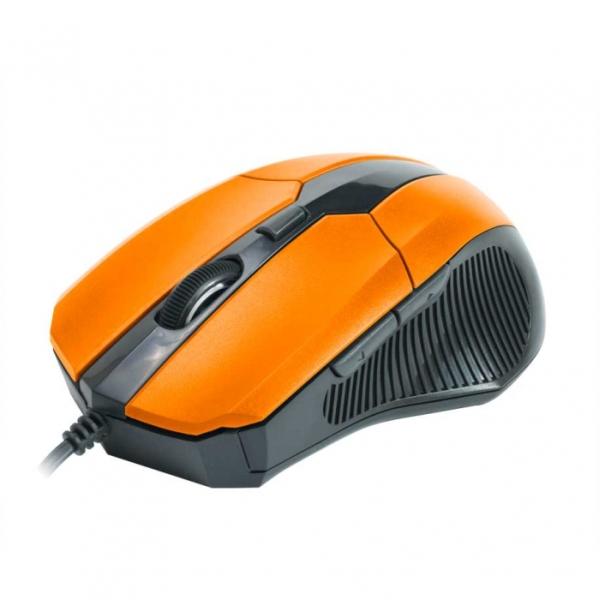 Мышь оптическая CBR CM-301 Orange, USB, 5 кнопок, колесо, 2400/1600/1200/800dpi, для ноутбука, черный-оранжевый