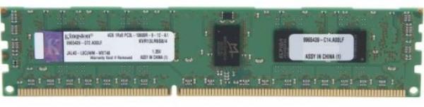 Оперативная память DIMM DDR3 ECC Reg  4GB, 1333МГц (PC10600) Kingston KVR13LR9S8/4, 1.35В, retail