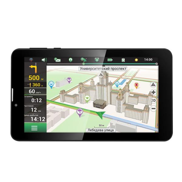 GPS навигатор автомобильный с GSM/GPRS Prestigio GeoVision 7795, 66 каналов, 8GB, ЖКД 7" 1024*600, SD-micro, USB2.0, сенсорный экран, Li-Poly, Android 4.4, Навител Навигатор, 188.6*108.4*11.6мм 279г