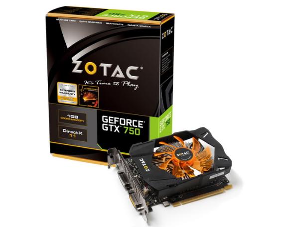 Видеокарта PCI-E Gf GTX750 Zotac ZT-70701-10B, 1GB GDDR5 128bit 1032/5000МГц, PCI-E3.0, HDCP, 2DVI/miniHDMI, 55Вт