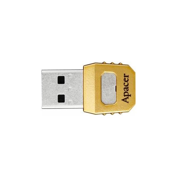 Флэш-накопитель USB3.0  16GB Apacer Handy Steno AH152 AP16GAH152C-1, компактный, золотистый, стильный дизайн