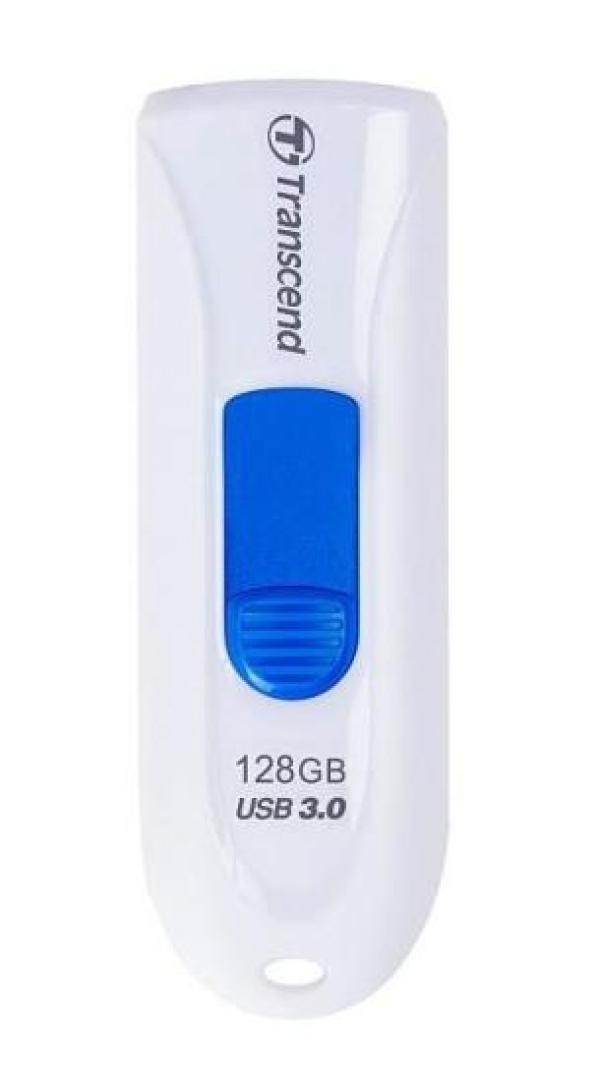 Флэш-накопитель USB3.0 128GB Transcend JetFlash 790 TS128GJF790W, белый-синий