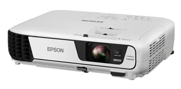 Проектор Epson EB-S31 V11H719040, 3LCD, 4:3, 800*600, 3000Лм, 15000:1, 29дБ, HDMI/RCA/S-Video/VGA, звук, USB, ПДУ, 2.4кг, в комплекте сумка