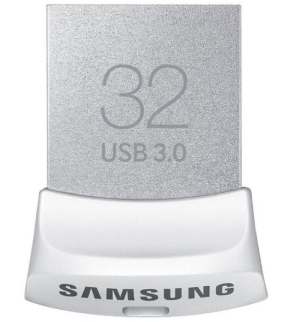 Флэш-накопитель USB3.0  32GB Samsung FIT MUF-32BB/APC, 130МБ/сек, компактный, белый, стильный дизайн