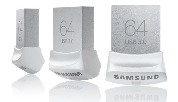 Флэш-накопитель USB3.0  64GB Samsung FIT MUF-64BB/APC, 130МБ/сек, компактный, белый, стильный дизайн