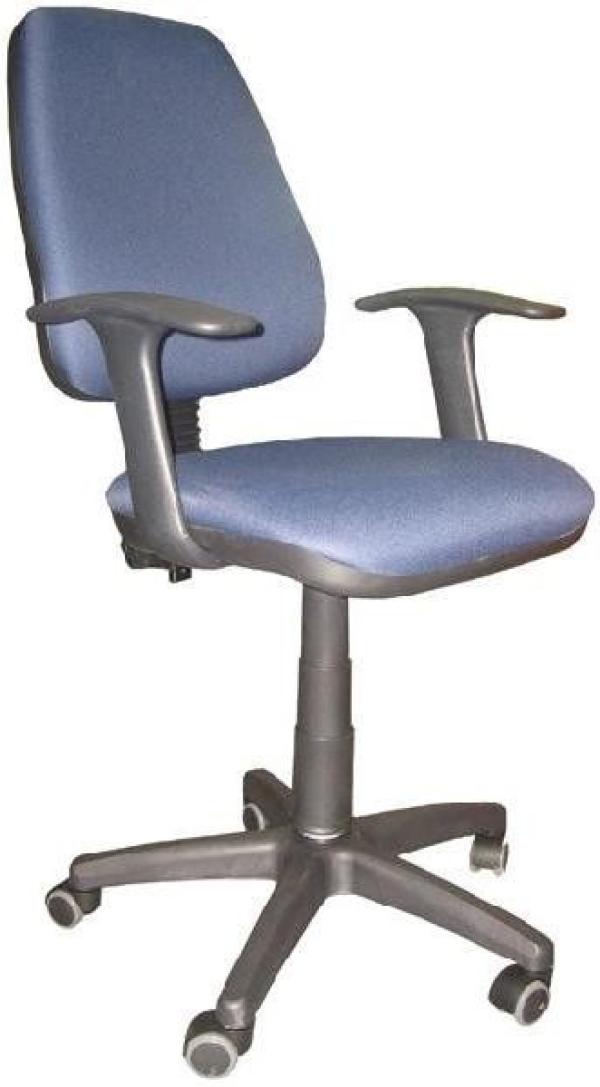 Кресло Chairman CH 661 15-03, синий, акрил, механизм качания PST TMF, Т-образные подлокотники, крестовина - пластик, регулировка высоты сиденья- газлифт, до 100кг