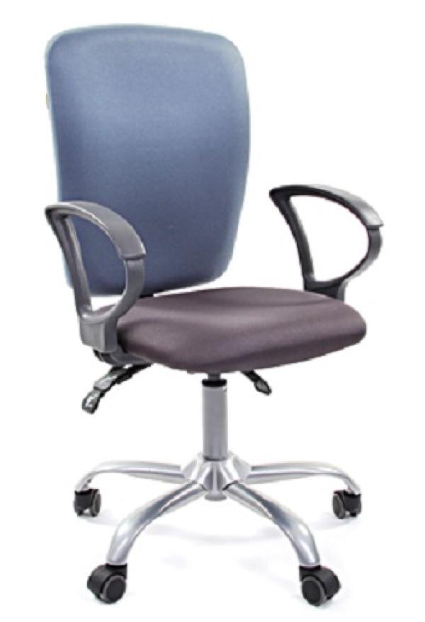 Кресло Chairman CH 9801 15-13, серый, акрил, механизм качания - ASIN, закругленные подлокотники, пластик, крестовина-металл с напылением, регулировка высоты сиденья - газлифт, до 100кг