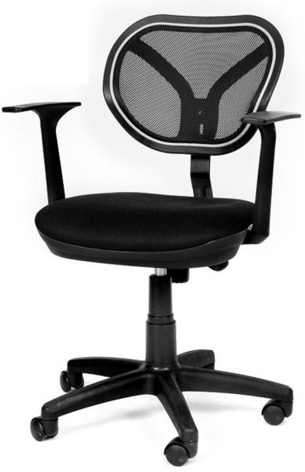 Кресло Chairman CH 450 NEW TW-11/TW-01, черный, ткань-сетка, механизм качания PST BS, эргономичное, Т-образные подлокотники, крестовина-пластик, регулировка высоты сиденья - газлифт, до 100кг
