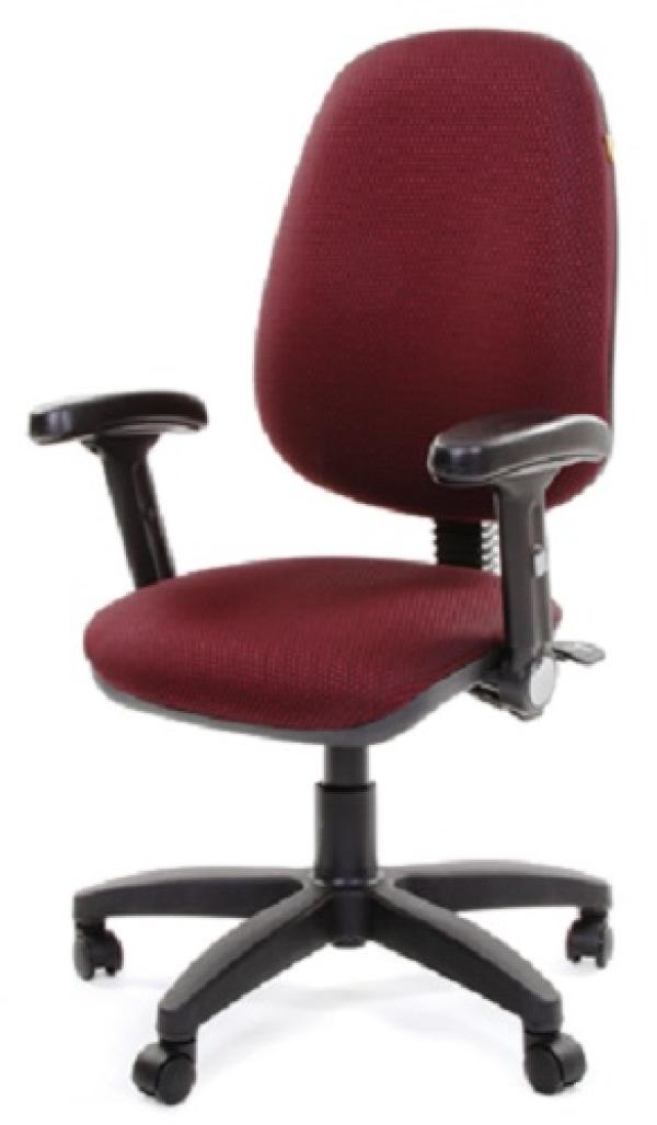 Кресло Chairman Антей TW-13, бордовый, механизм качания ASIN, Т-образные подлокотники, крестовина-пластик, регулировка высоты сиденья - газлифт, до 100кг